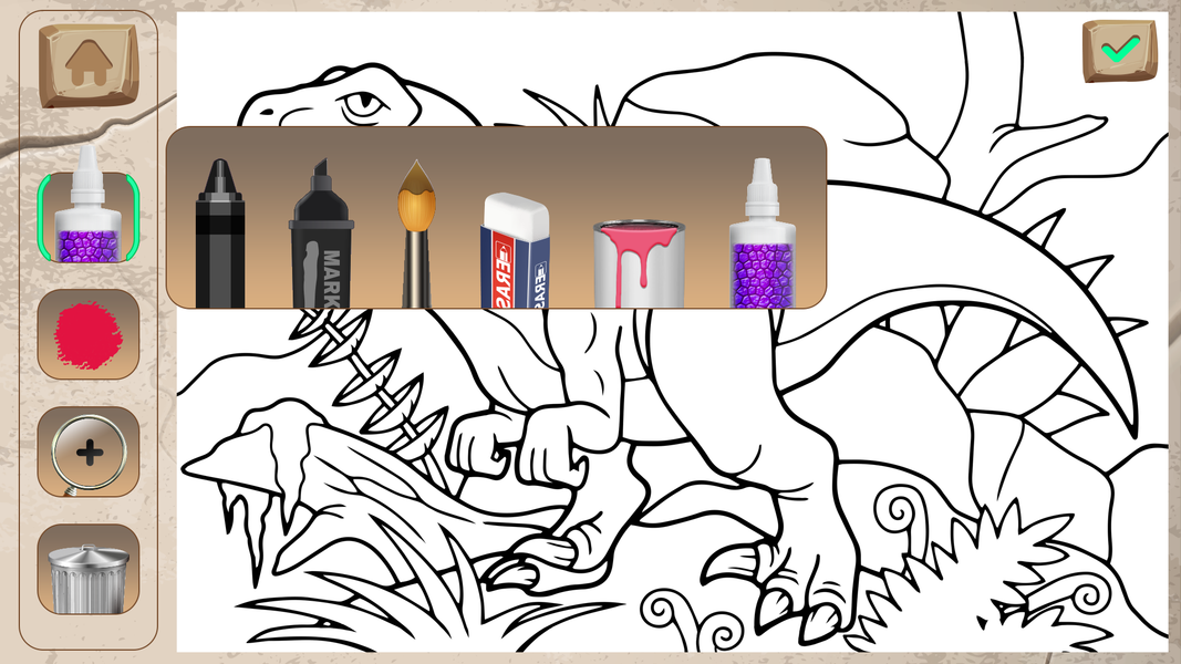 Coloring Plus : Dinosaur - Gameplay image of android game