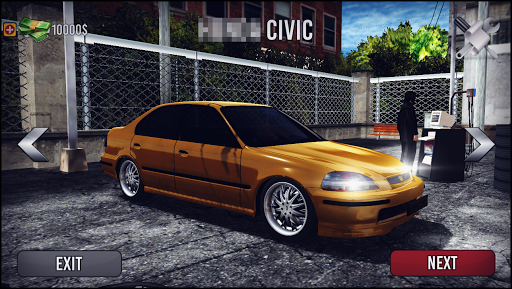 Civic Drift & Driving Simulator - Gameplay image of android game