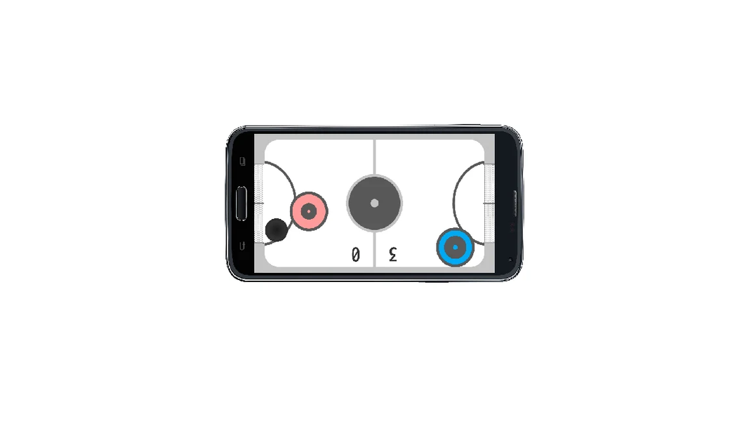 2PlayersAirHockey - Gameplay image of android game