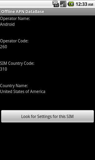 Offline SIM APN Database - Image screenshot of android app