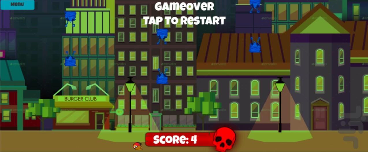 پرنده های بی حال و عصبی - Gameplay image of android game