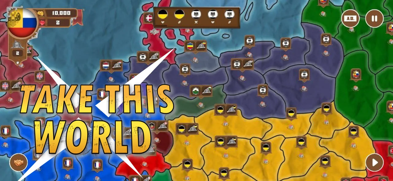 World conquest: Europe 1812 - Gameplay image of android game