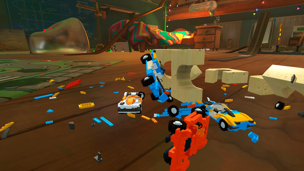 Blocky Toy Car Crash Online - Gameplay image of android game