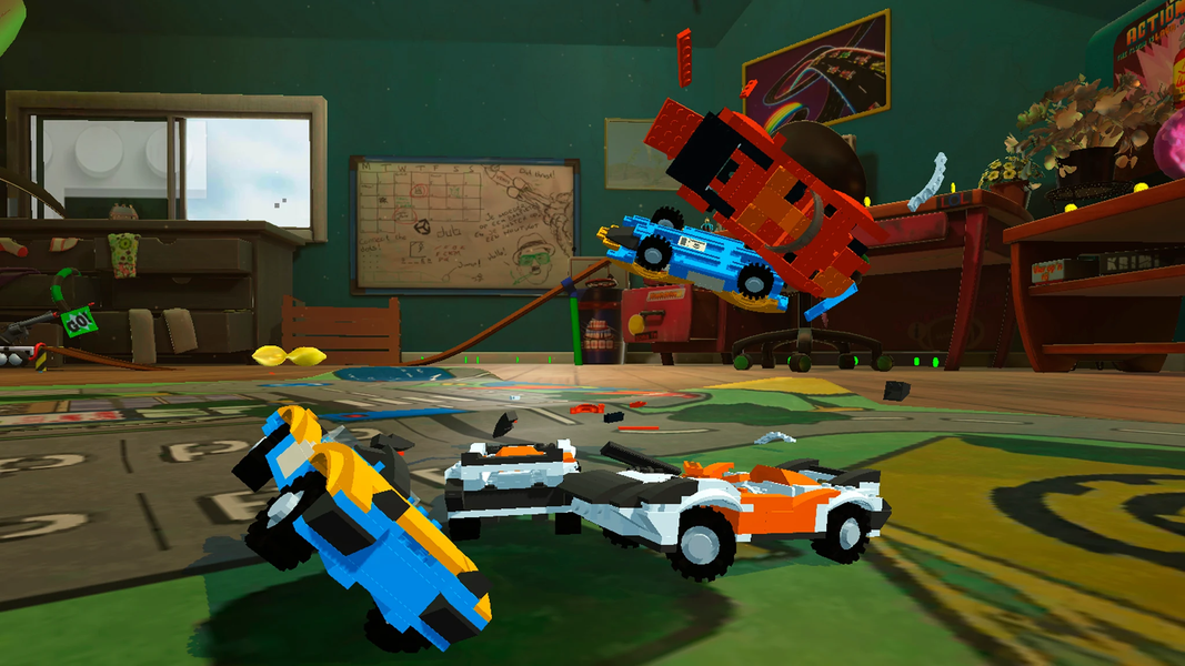 Blocky Toy Car Crash Online - Gameplay image of android game