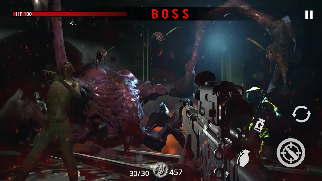 Zombie city :shooting survival - Gameplay image of android game