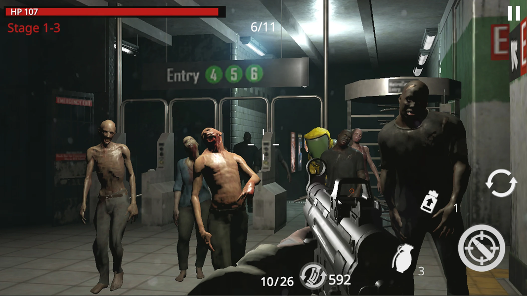 Zombie city :shooting survival - Gameplay image of android game