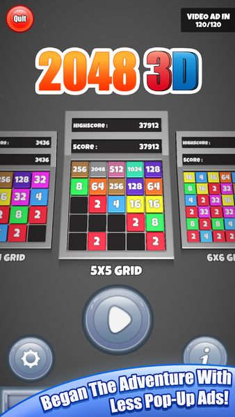 2048 3D: Merge 2048 3D Cube - Gameplay image of android game