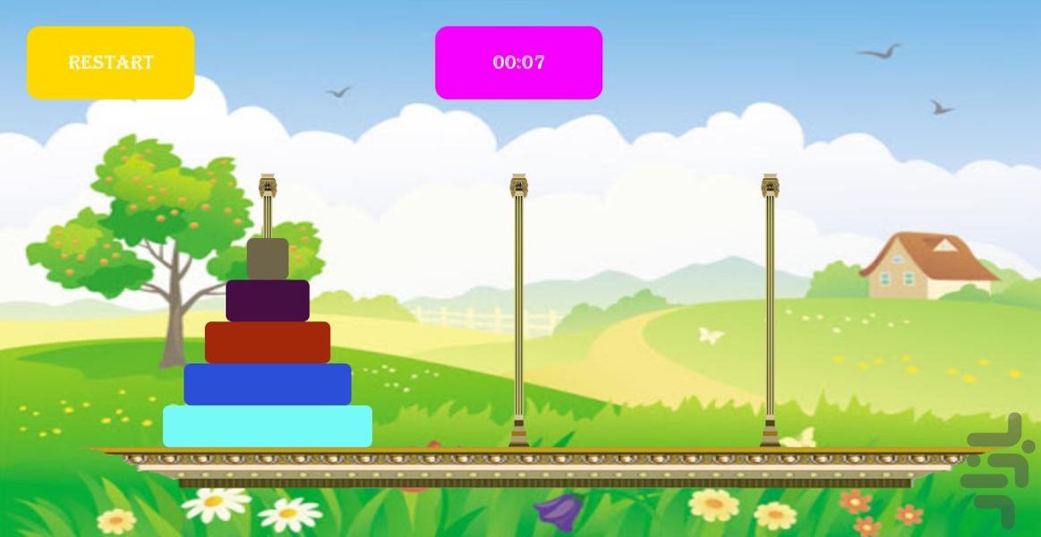 بازى هانويى برج ساز تقویت هوش - عکس بازی موبایلی اندروید