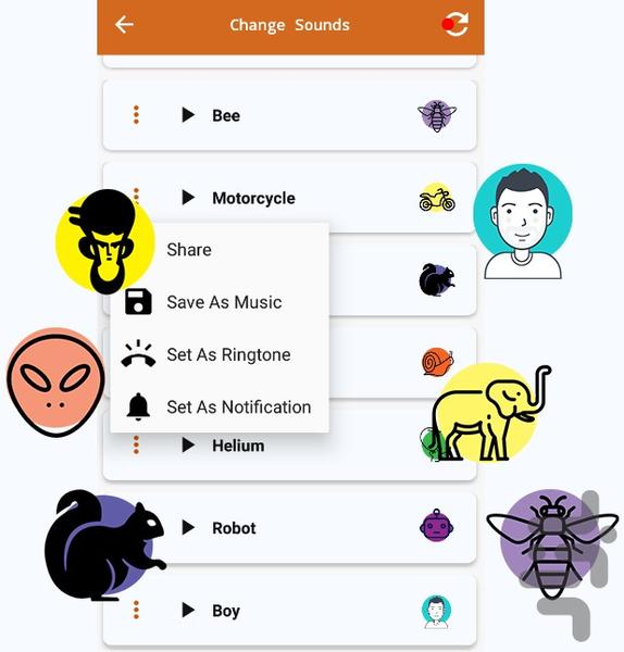 تغییر صدا حرفه ای - Image screenshot of android app