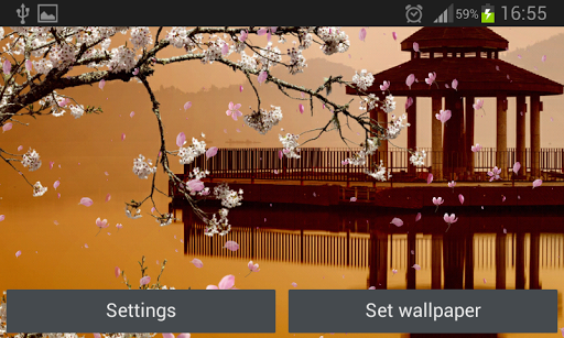 Sakura Garden Live Wallpaper - Image screenshot of android app