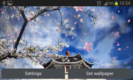 Sakura Garden Live Wallpaper - Image screenshot of android app