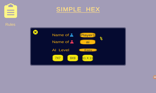 بازی Simple Hex Board game with AI - دانلود | بازار