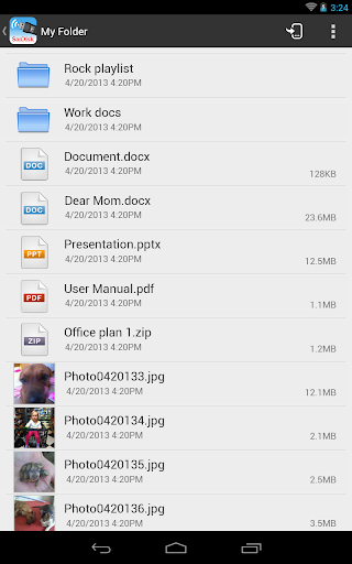 SanDisk Wireless Flash Drive - Image screenshot of android app