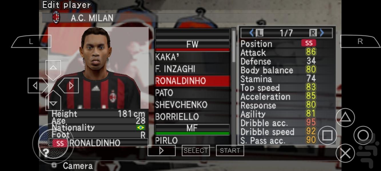 فوتبال pes ۲۰۰۹ - عکس بازی موبایلی اندروید