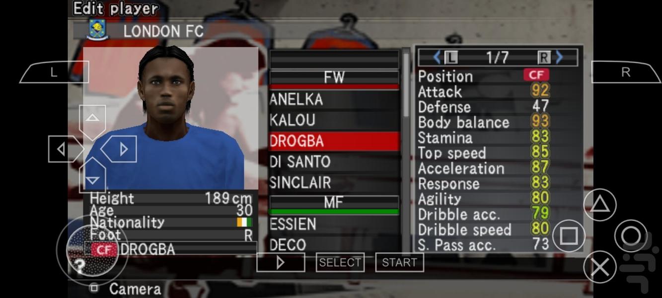 فوتبال pes ۲۰۰۹ - عکس بازی موبایلی اندروید