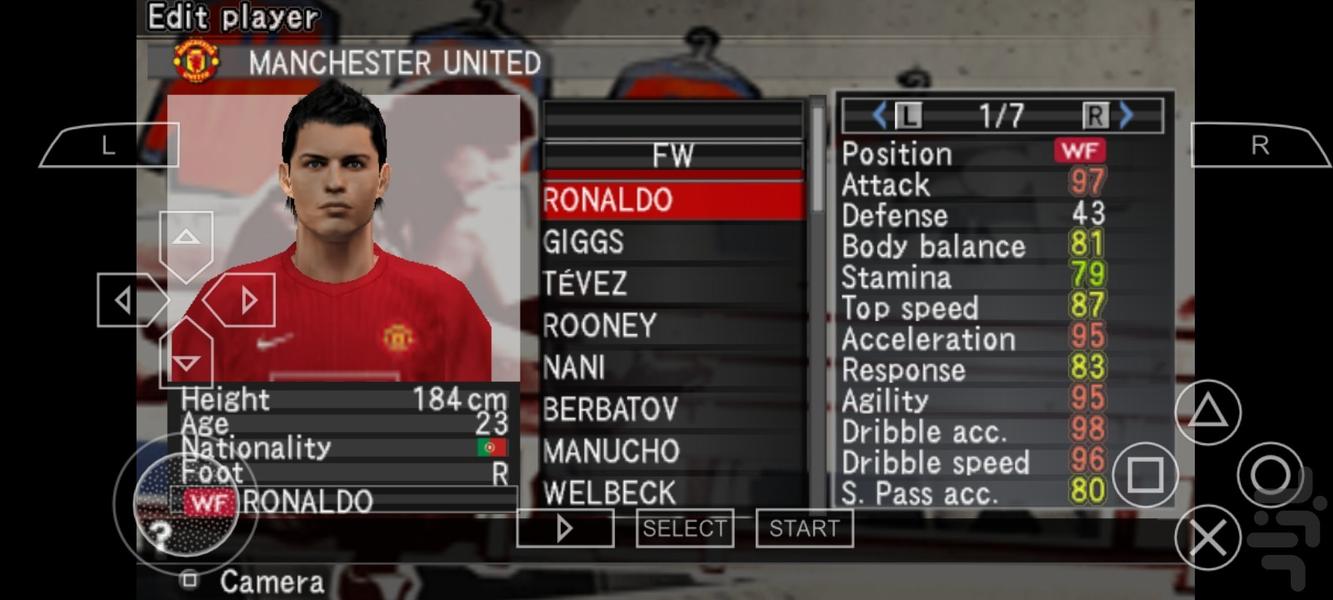 فوتبال pes ۲۰۰۹ - عکس بازی موبایلی اندروید