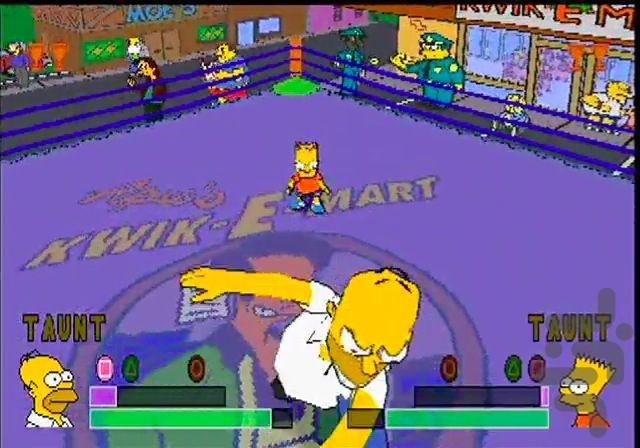 کشتی کج سیمپسون ها - عکس بازی موبایلی اندروید