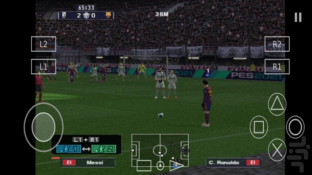 فوتبال eFootball pes 21 Ps2 غیر رسمی - Gameplay image of android game