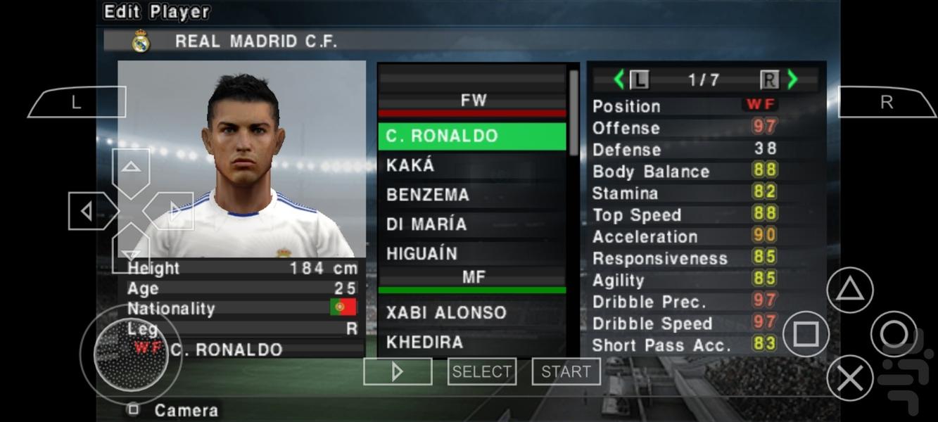 فوتبال pes ۲۰۱۱ - عکس بازی موبایلی اندروید