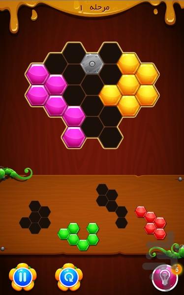 پازل زنبوری - عکس بازی موبایلی اندروید