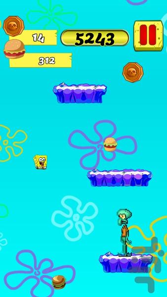باب اسفنجی - افتادن سریع - عکس بازی موبایلی اندروید