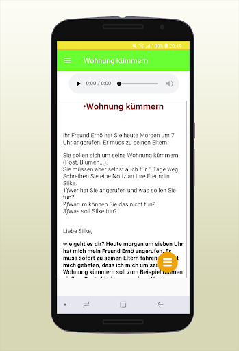 Brief Schreiben zur Prüfung De - Image screenshot of android app