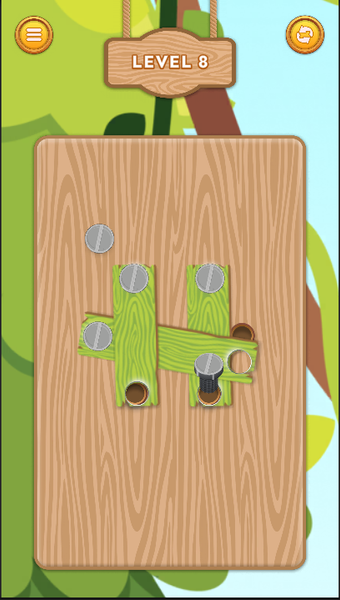 Wood Puzzle : Screws & Bolts - Gameplay image of android game