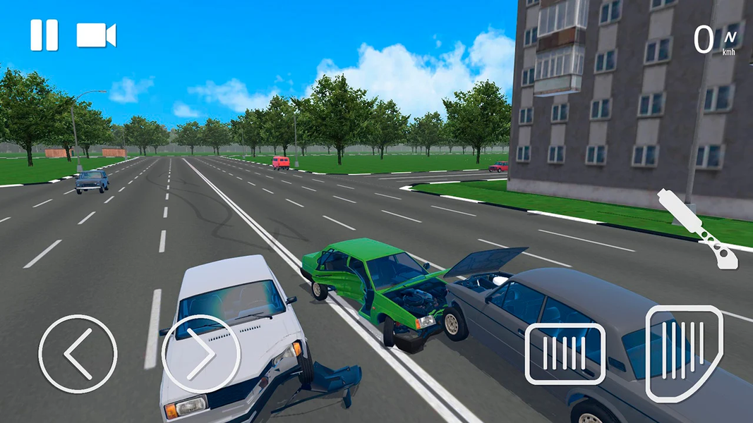 Russian Car Crash Simulator - Gameplay image of android game