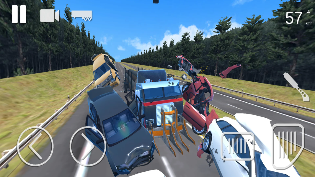 Truck Crash Simulator Accident - Gameplay image of android game
