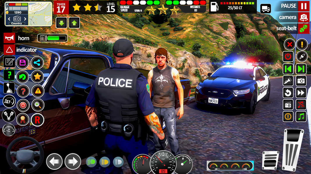 City Cop Car Chase Game - Gameplay image of android game