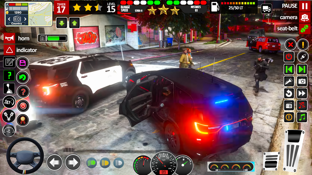 City Cop Car Chase Game - Gameplay image of android game