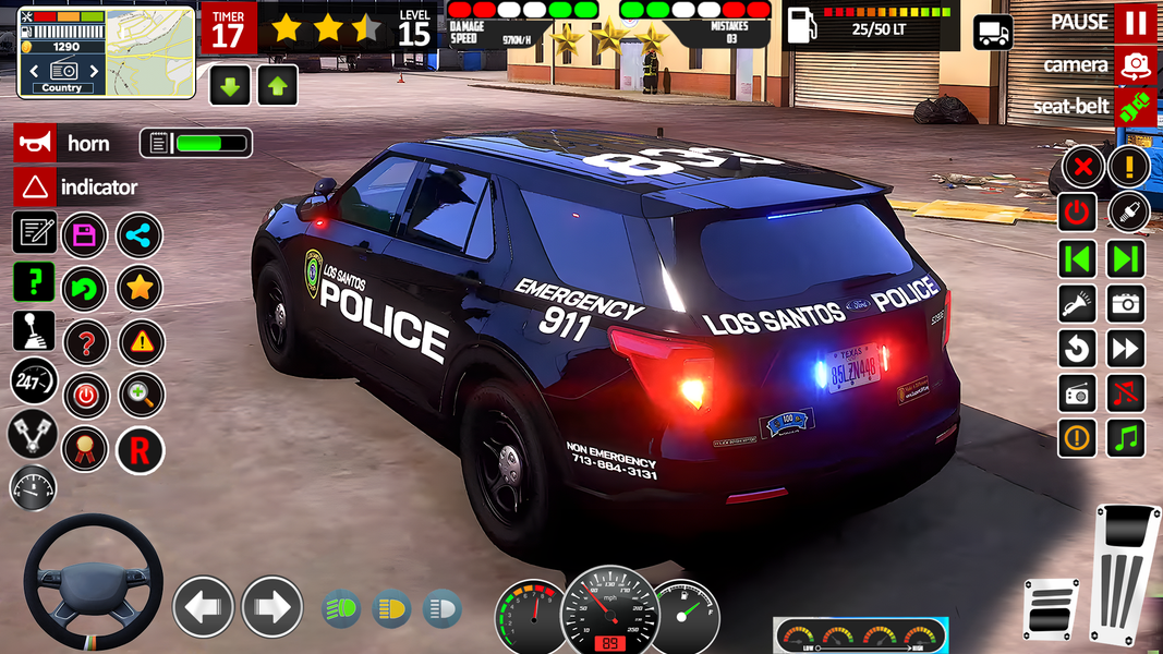 City Cop Car Chase Game - Gameplay image of android game