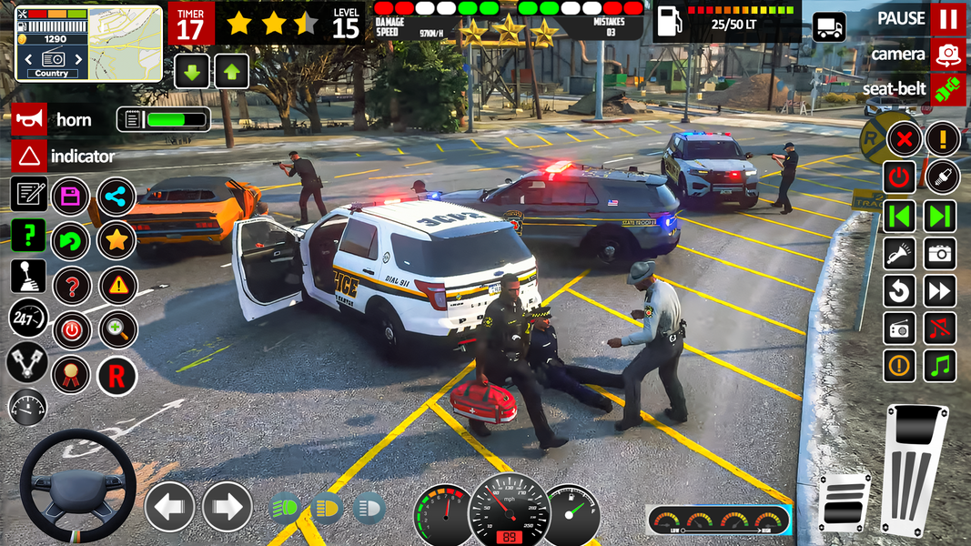 City Cop Car Chase Game - Gameplay image of android game