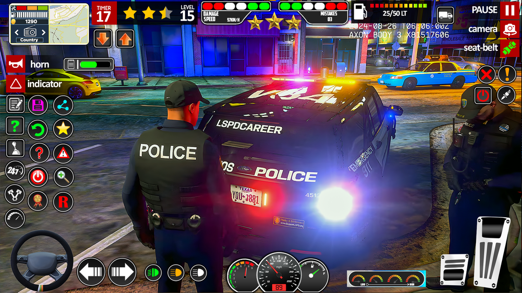 City Cop Car Chase Game - Gameplay image of android game