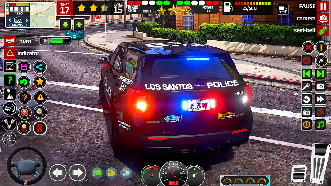 City Cop Car Chase Game - Gameplay image of android game
