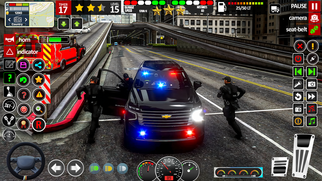City Cop Car Chase Game - Gameplay image of android game