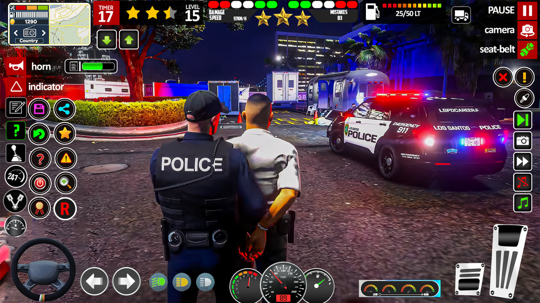 City Cop Car Chase Game - Gameplay image of android game