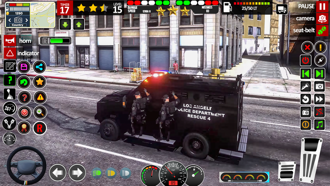 City Cop Car Chase Game - Gameplay image of android game