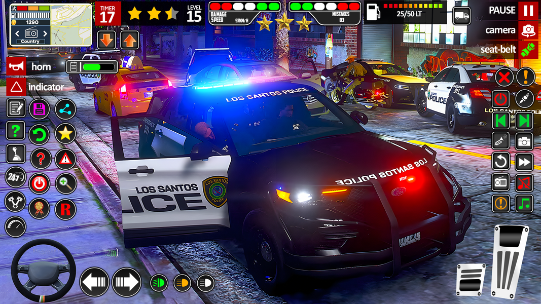 City Cop Car Chase Game - Gameplay image of android game
