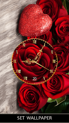 Rose Clock Themes Live Wallpapers - عکس برنامه موبایلی اندروید