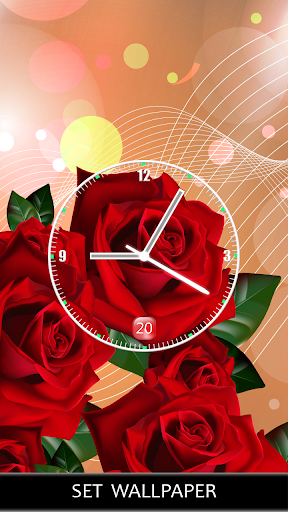 Rose Clock Themes Live Wallpapers - عکس برنامه موبایلی اندروید