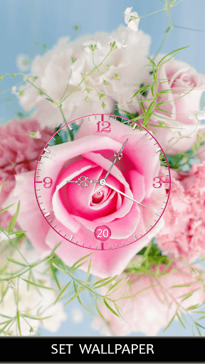 Rose Clock Themes Live Wallpapers - عکس برنامه موبایلی اندروید