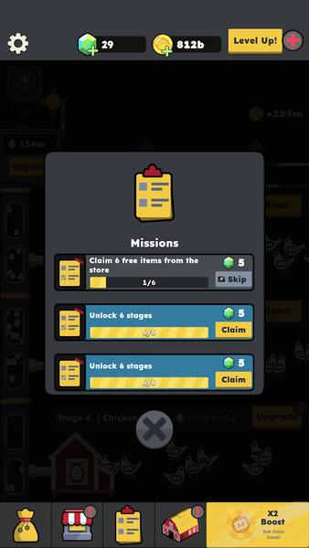 Idle Chicken Farm Tycoon - Gameplay image of android game