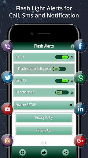 Flash Alerts on Call, SMS & Notifications - Image screenshot of android app