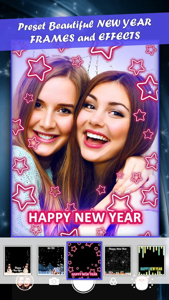 New Year Camera - Live Video and Selfie Effects - Image screenshot of android app