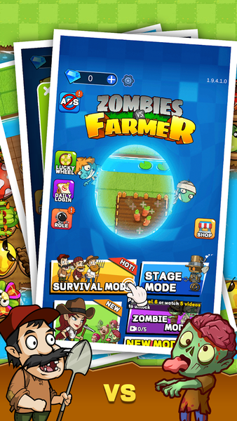 Zombies Vs. Farmer - Gameplay image of android game