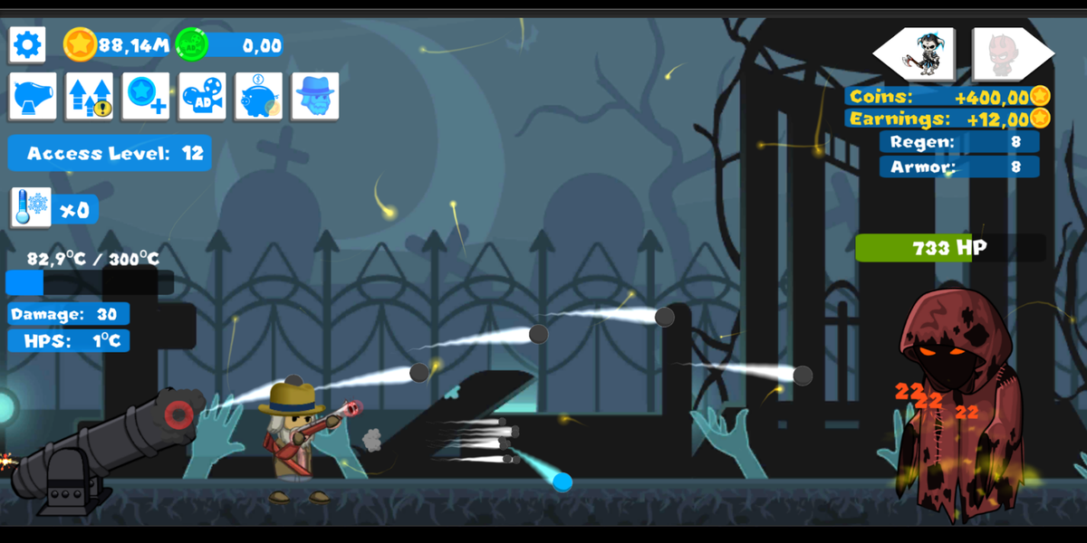 Idle Cannon Quest: Tap Clicker - عکس بازی موبایلی اندروید