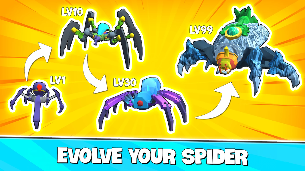 Spider Evolution : Runner Game - Gameplay image of android game