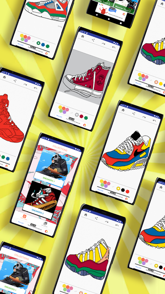 Sneakers Coloring Pages - Image screenshot of android app