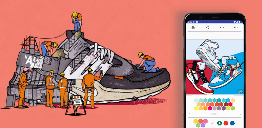 Sneakers Coloring Pages - Image screenshot of android app
